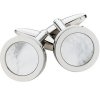 Spartan Stainless Steel MOP Round Cufflinks