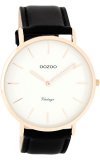 OOZOO 44mm rose gold case / rose gold on white / black