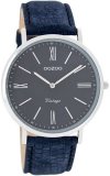 OOZOO 40mm silver case / silver on navy / textured navy