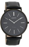 OOZOO 44mm matt black alu case / silver on black / black