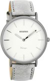 OOZOO 40mm matt light grey alu case / silver on white / lt grey