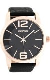 OOZOO 48mm matt rose gold case / rose gold on black / black